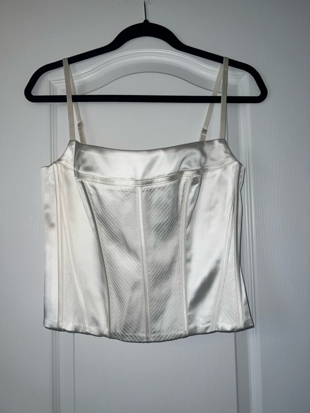 Aritzia Ivory Satin Corset Cami